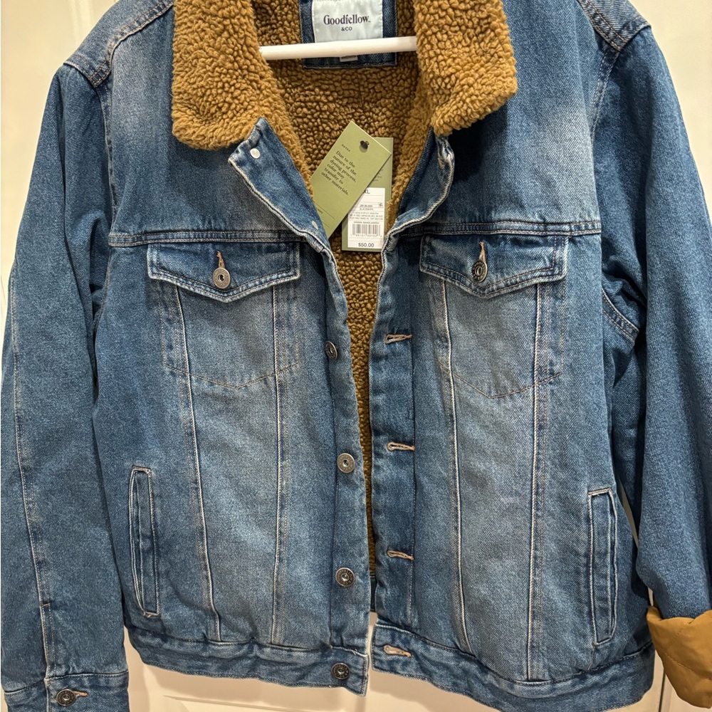 Goodfellow Denim Jacket with Sherpa Lining